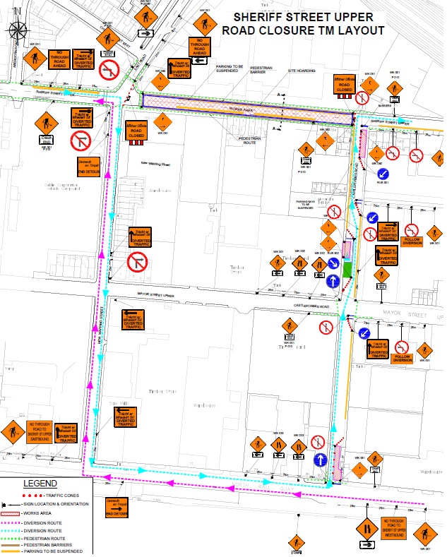 Notification of road Closure - Sheriff Street Upper